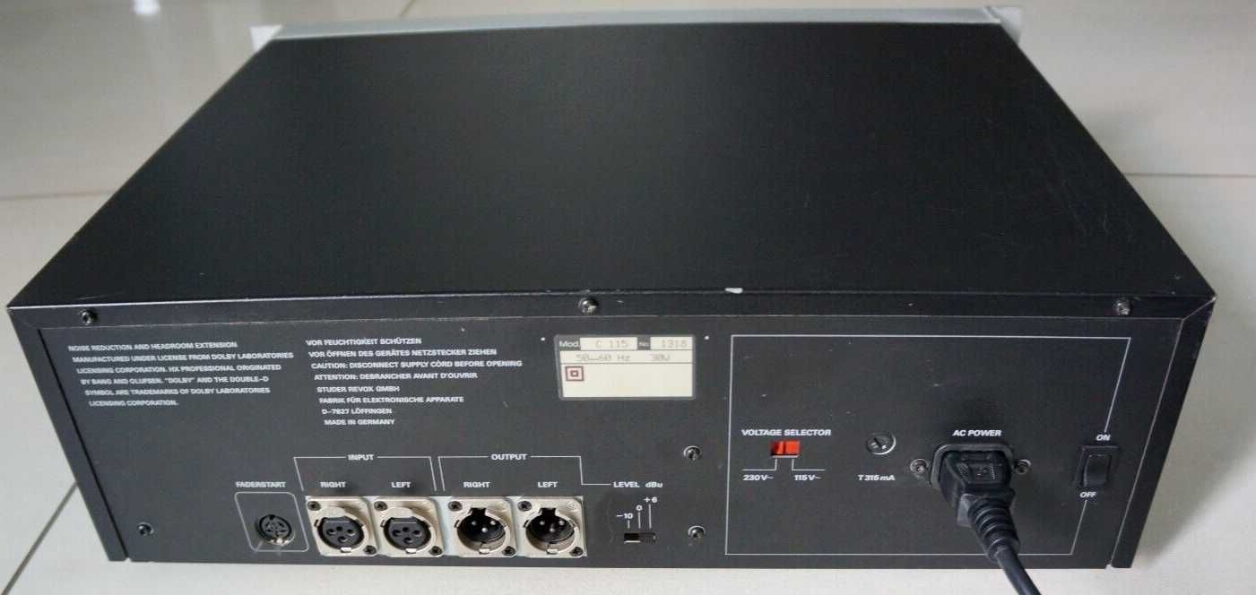 Revox (Studer) С-115 casety deck XLR  (Made in Germany)