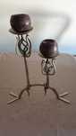 Candelabro vintage para velas em ferro forjado (novo) - Novo preço