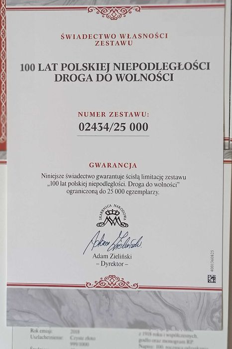 ZESTAW MONET 100 LAT Polskiej Niepodległości - DROGA DO WOLNOŚCI