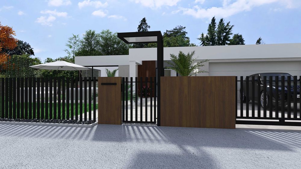 Ogrodzenie Grzebieniowe Pionowe nowoczesne ogrodzenie - Vertical