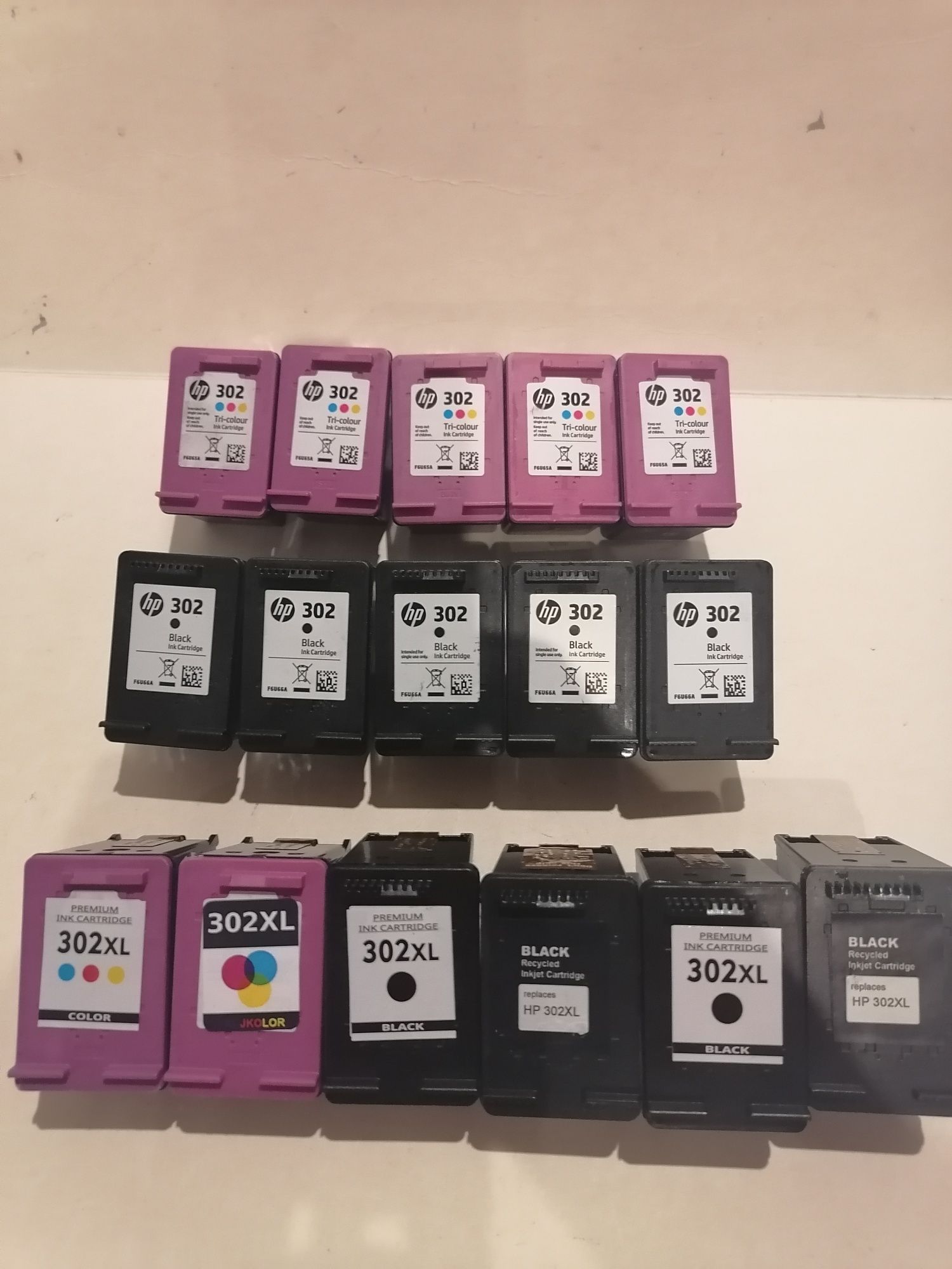 Cartridge tusze hp 302 puste