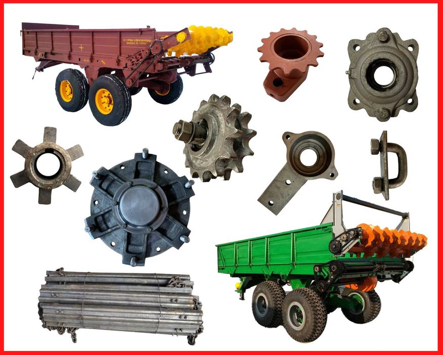 Запчастини до ПРТ-7, ПРТ-10, РОУ-6 (зірочки, планки, корпуси, бітери)