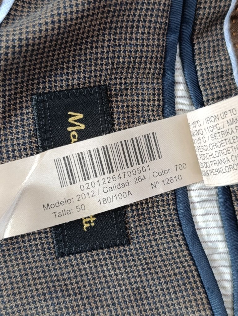 Marynarka Massimo Dutti 50 Brązowa w Kratkę