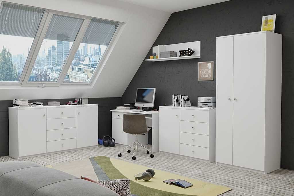 komoda salon pokój L-1 150 cm biała