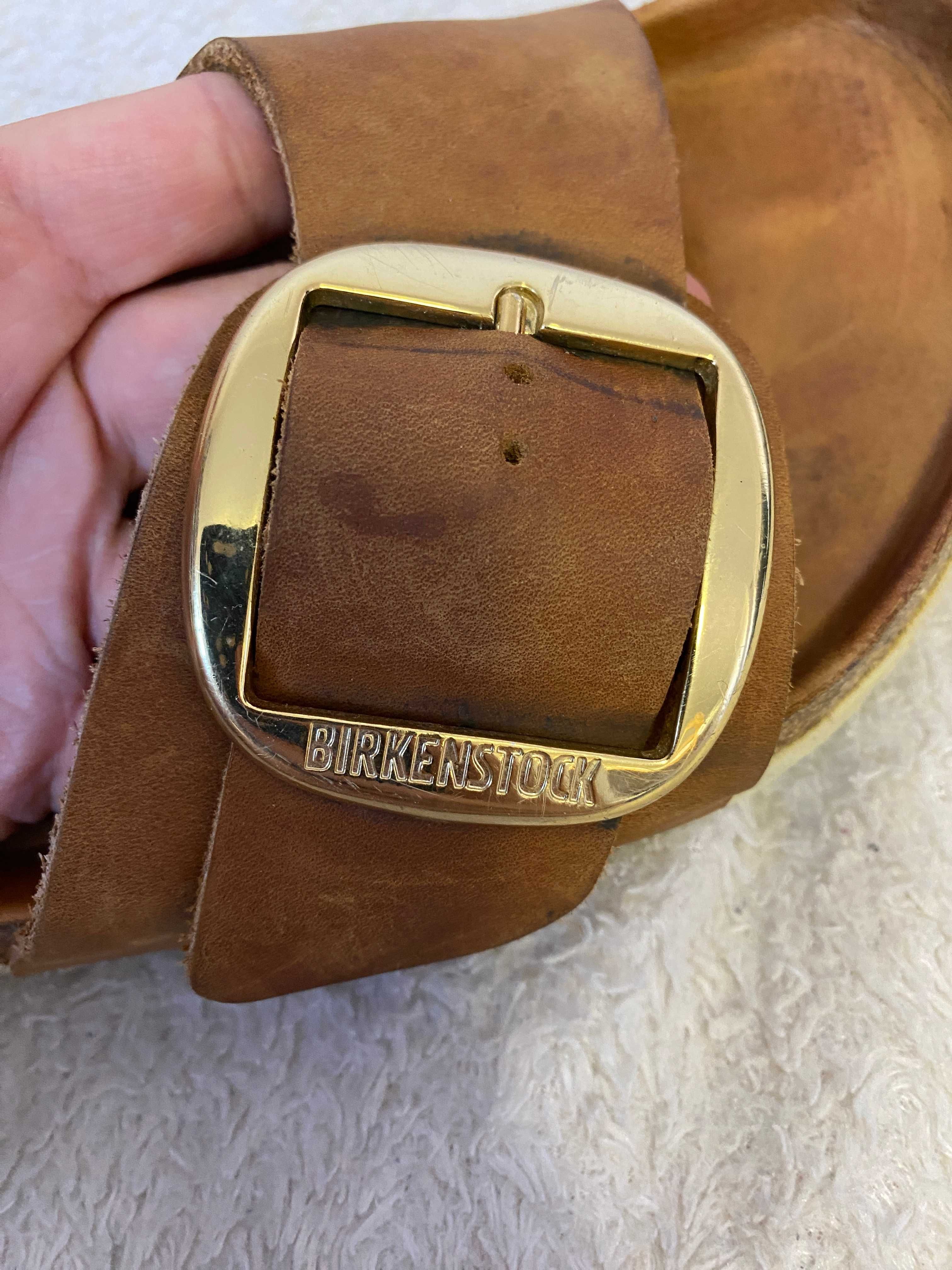 birkenstock madrid big buckle cognac шлёпки женские 41р 26,5см оригина