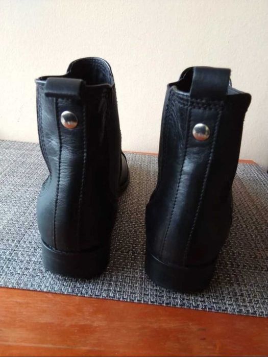 Portugal Skórzane sztyblety cyrkonie 36