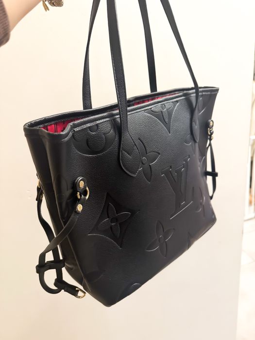 Louis vuitton torebka z pudełkiem nowa czarna neverfull