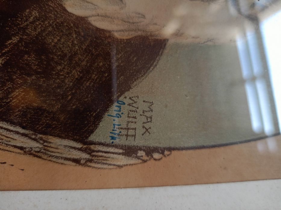 Portret Johann Gutenberg – oryginalna litografia Max Wulff