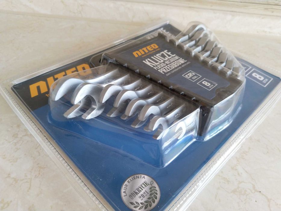 HIT Klucze z grzechotką łamana główka płasko - oczkowe + etui KURIER