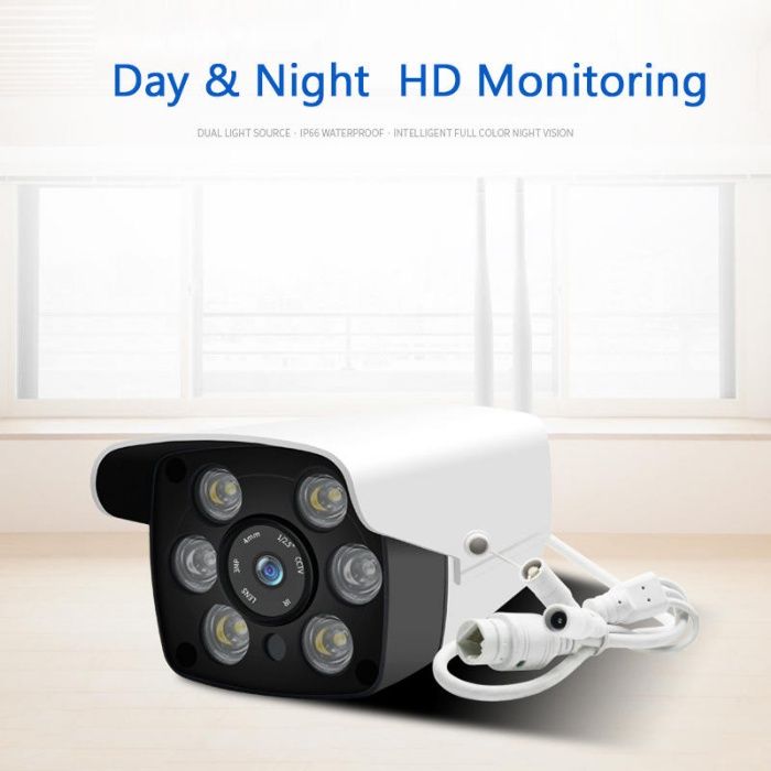 Câmara Vídeo Vigilância  WIFI 1080P - Prova Água - Visão Noturna - APP