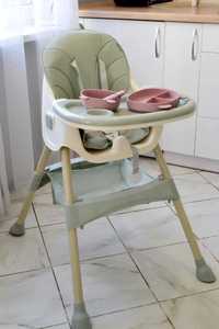 новий стілець для годування еко шкіра, регулюється, стульчик кормления