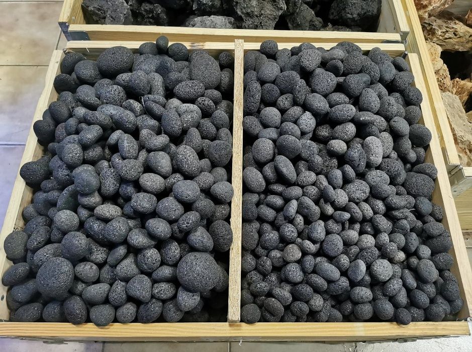 Lawa wulkaniczna czarna 1kg Xl-S, do akwarium, Sklep Turkusowe Zoo