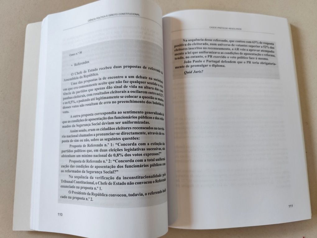Ciência Política e Direito Constitucional - Casos Práticos Resolvidos