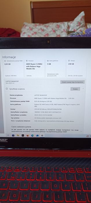 Laptop gamingowy Acer nitro 5
