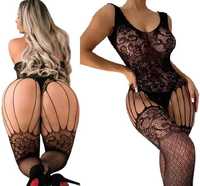 B015 bielizna erotyczna sexy komplet bodystocking otwarty XS/L