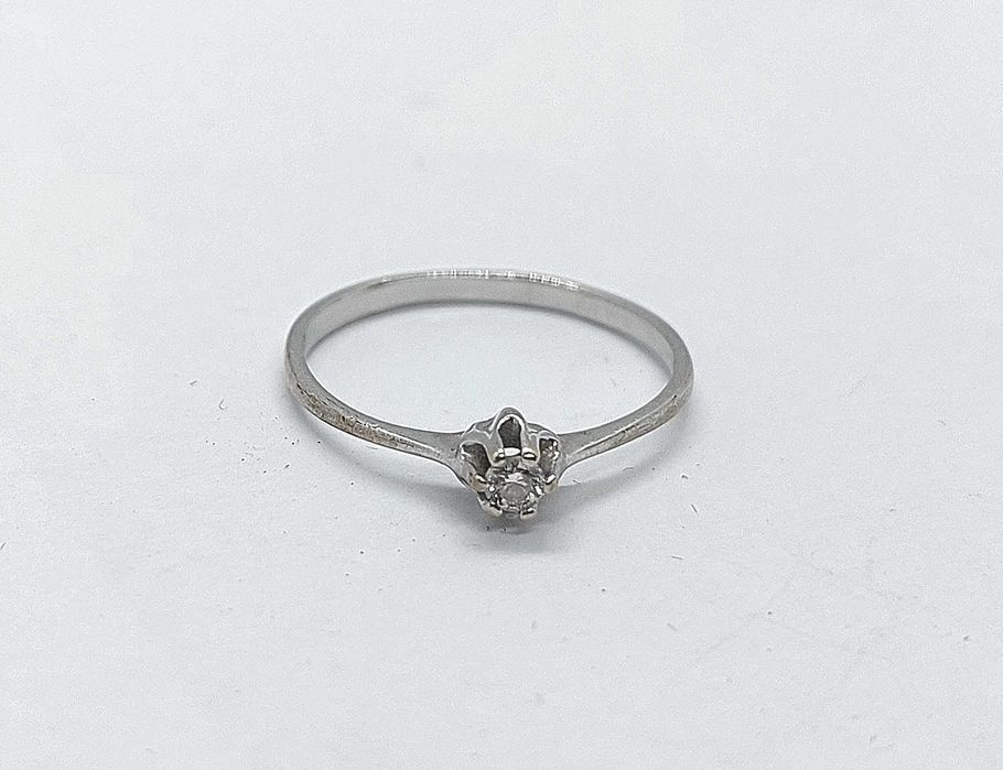 Pierścionek złoty z brylantem Jubitom 585 NA ZARĘCZYNY / Cz-wa