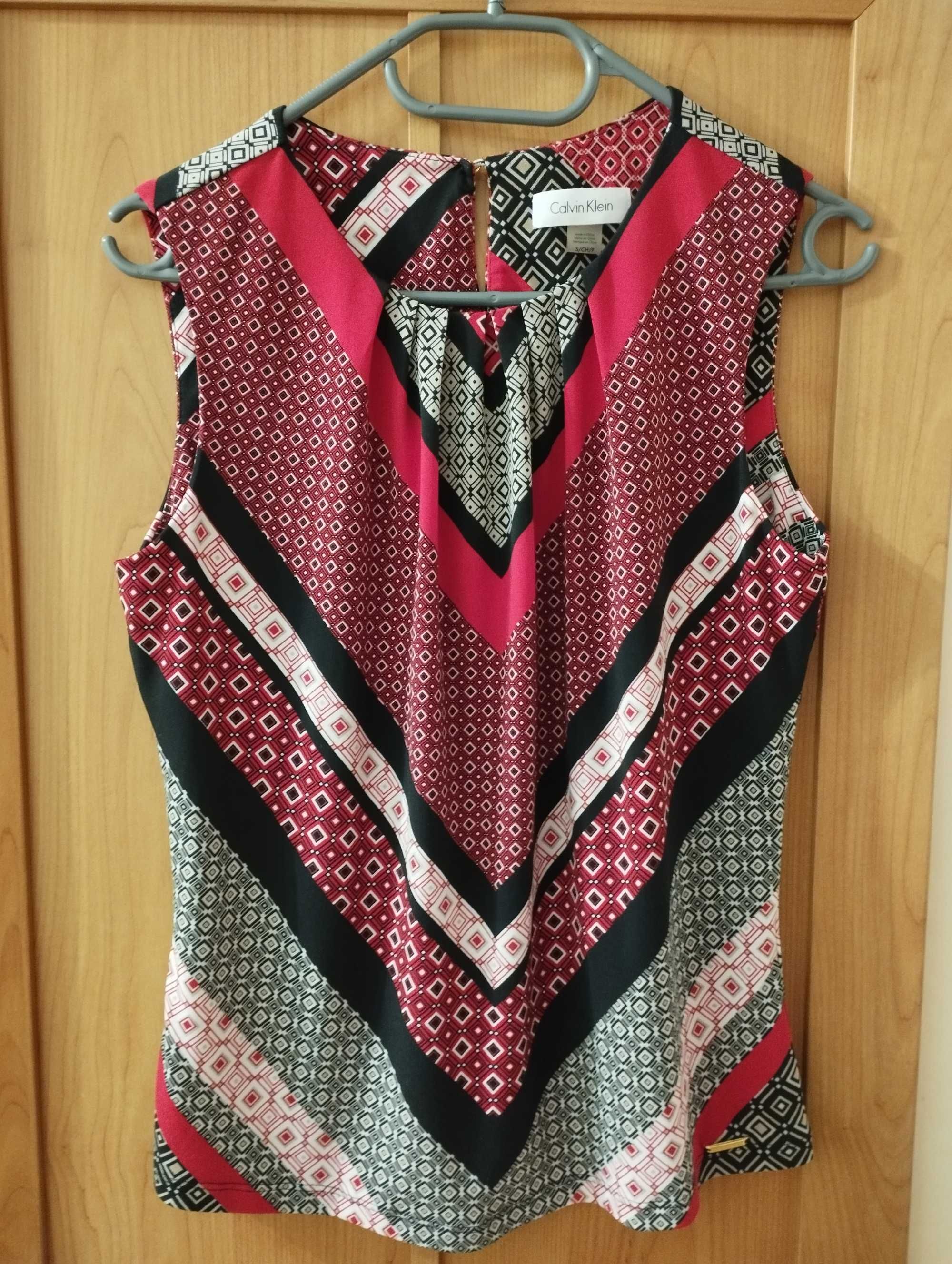 Bluzka bez rękawów boho Calvin Klein rozmiar S