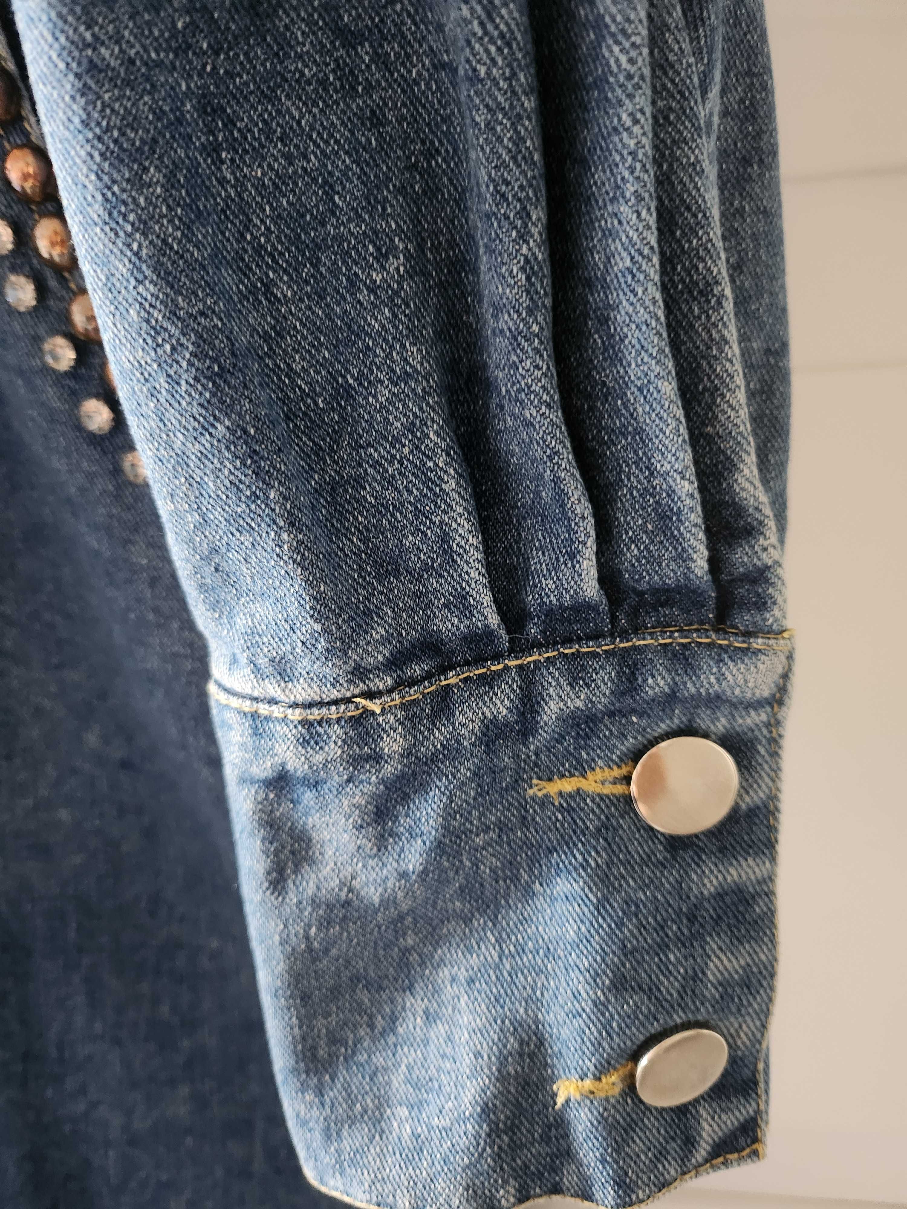 Sukienka jeans maxi ćwieki 40 42 L XL