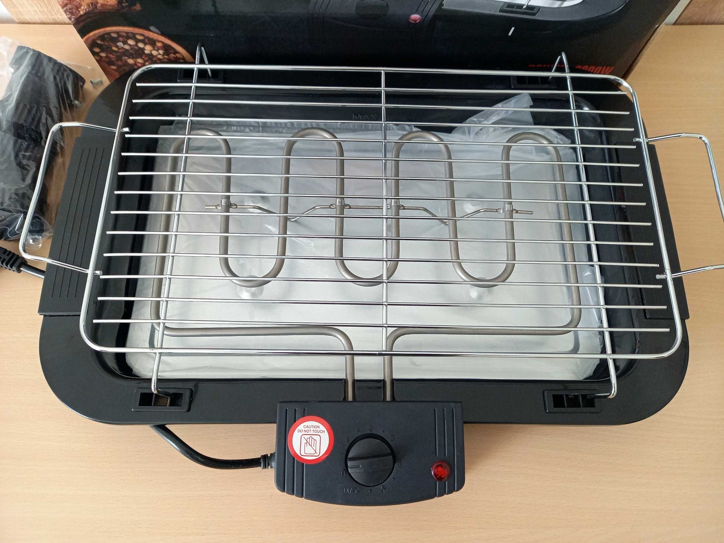 NOWY Grill elektryczny Eisenbach 2000W barbecue czarny z regulacją