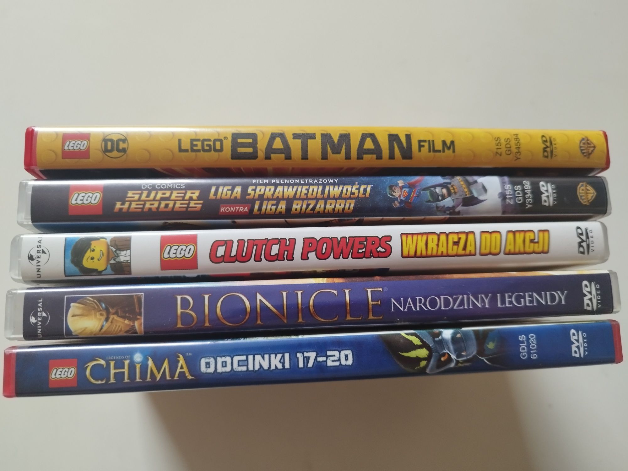 5płyt DVD LEGO: Batman, Bionicle, Clutch Powers, Chima, Super Heroes