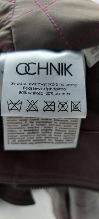 Skóra naturalna płaszcz skórzany ocieplany OCHNIK S