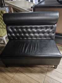 Продам чорний кожаний диван