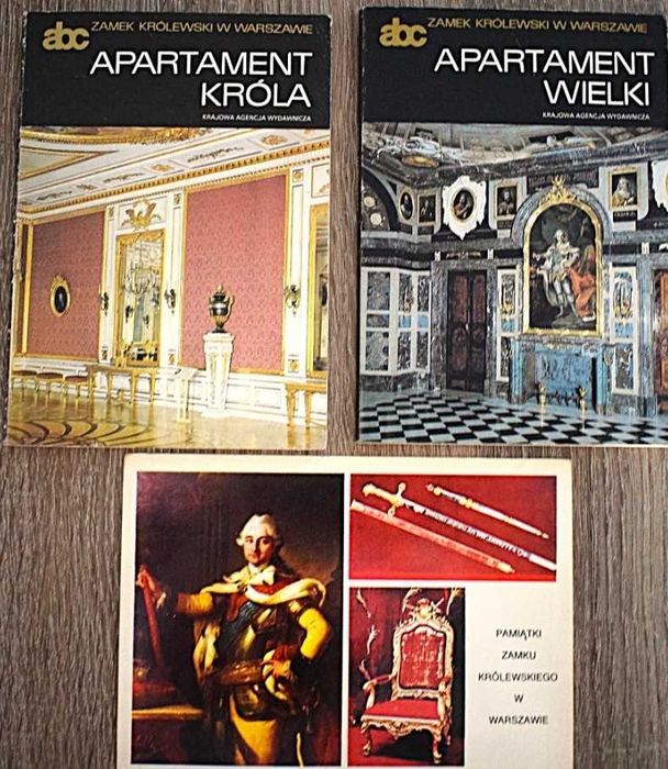 Zamek Królewski w Warszawie - Apele z 1971-74 ,trzy książki ,pocztówka
