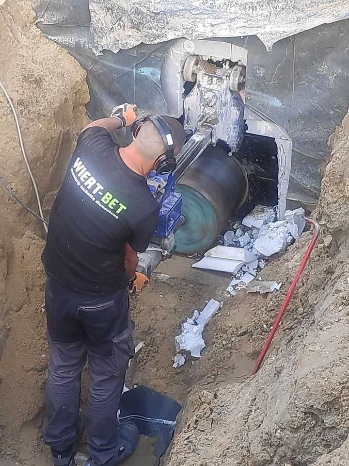 Wiercenie w betonie, żelbetonie Przewierty rekuperacja do fi 600mm