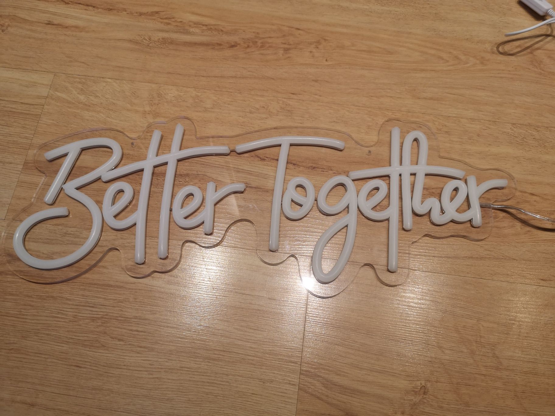 Neon BETTER TOGETHER / neon ślubny