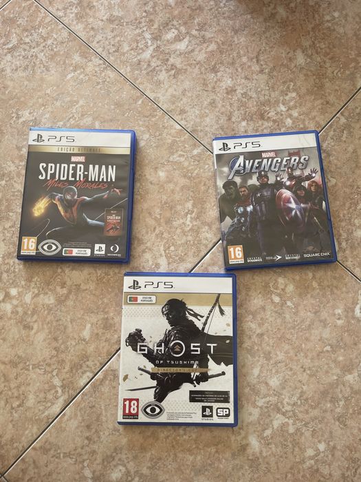 Ghost Of Tushima , Spider Man, Avegers PS5