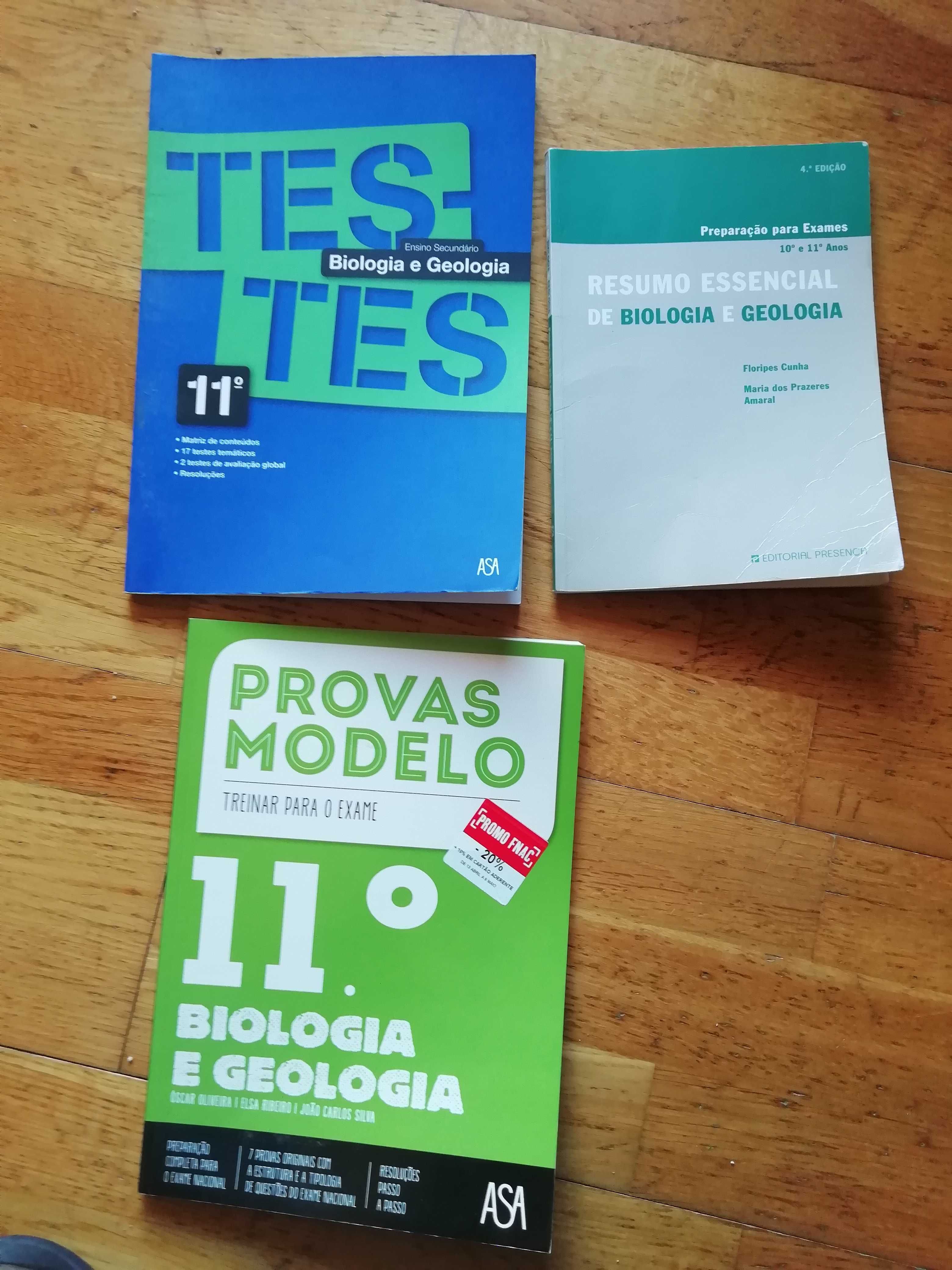 livros Biologia e geologia  11 ano provas modelo preparação para exame