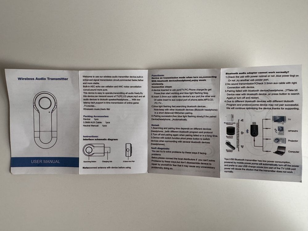 BTTransmitter Bluetooth transmiter przekaźnik