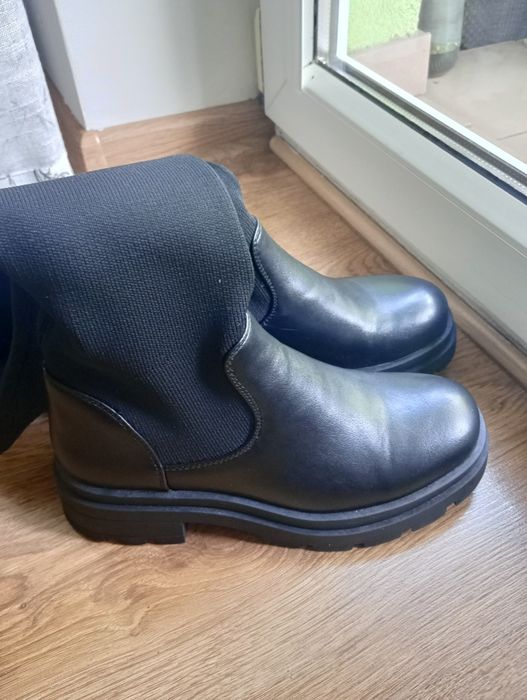 Kozaki za kolano ze skarpetą