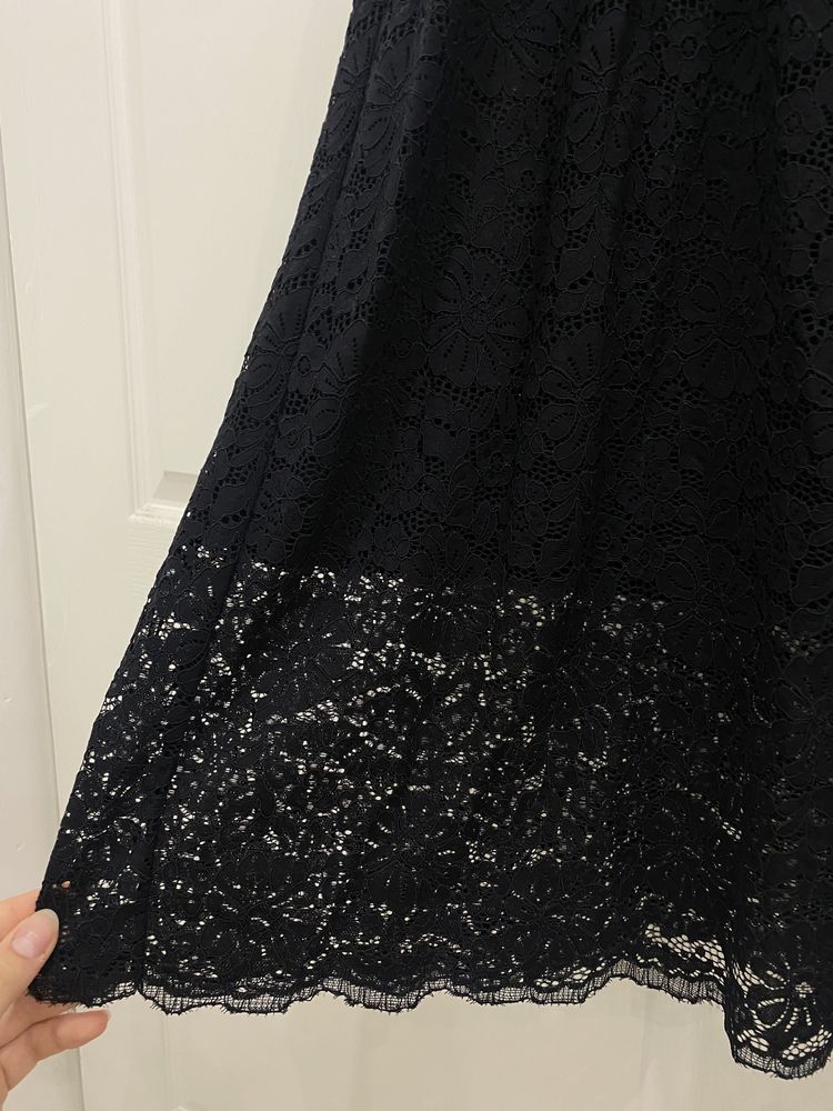 Sukienka koktajlowa, czarna Reserved koronkowa