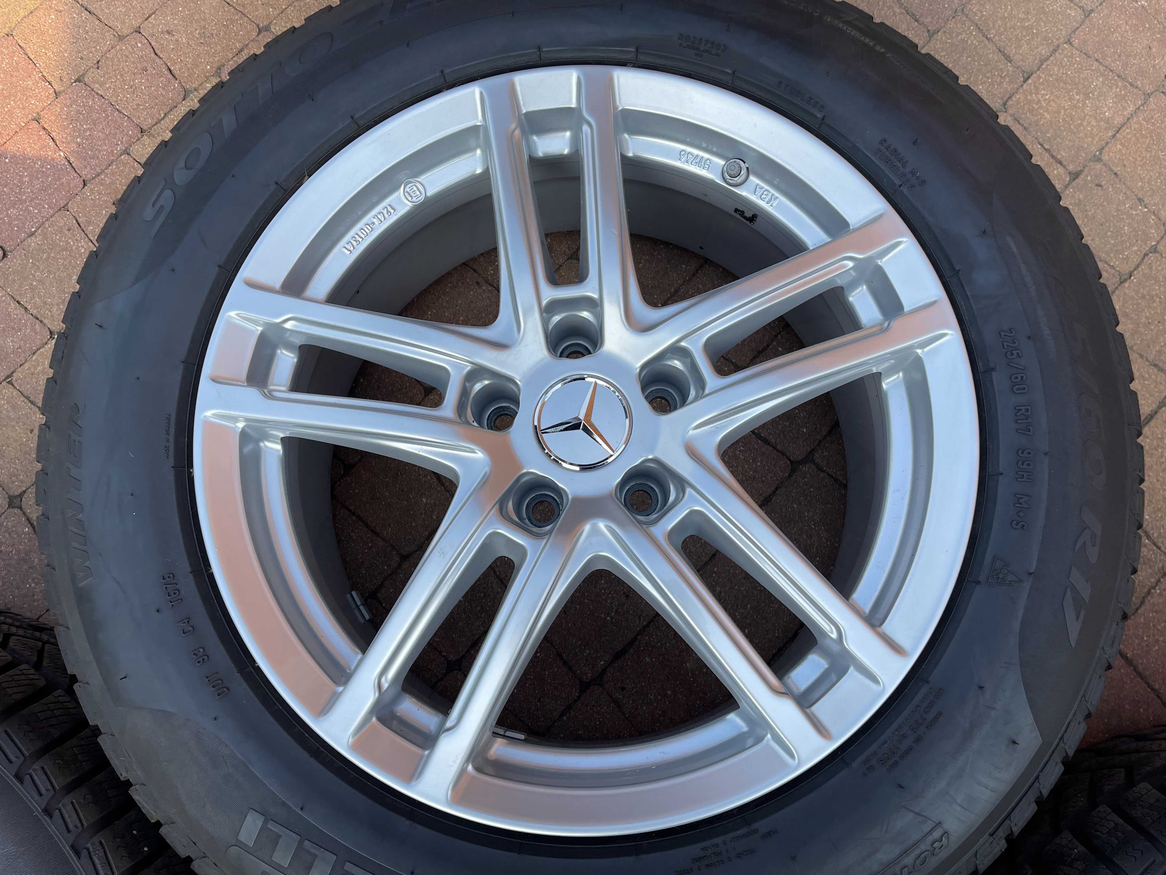 3626. Alufelgi 17" Mercedes GLC CLK SLK 7.5J ET36 5x112 proste ładne