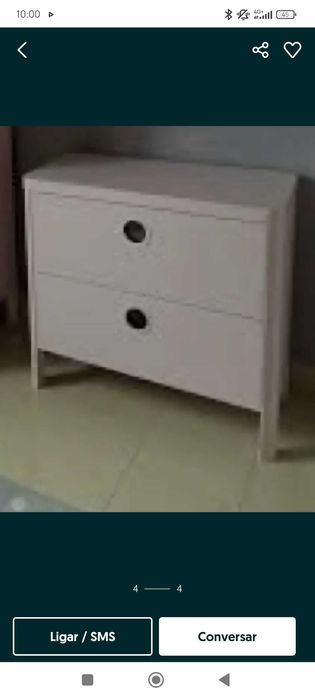 Roupeiro e cómoda rosa