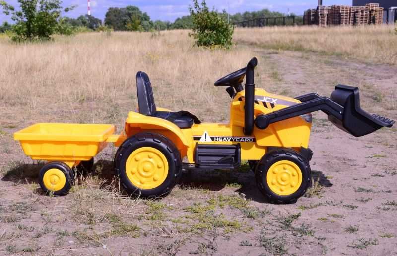 Autko TRAKTOR NA AKUMULATOR Z PRZYCZEPĄ dzieci zabawka jeździk RC