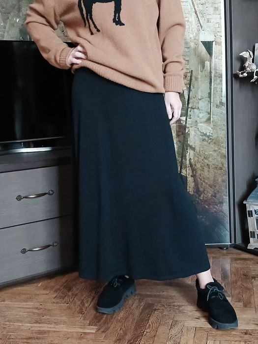 Спідниця вовна 50%  максі тепла вовняна довга