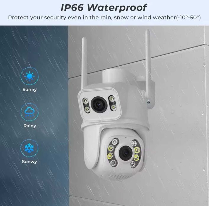 8MP Wi-Fi IP камера з поворотним механізмом PTZ та iCSee