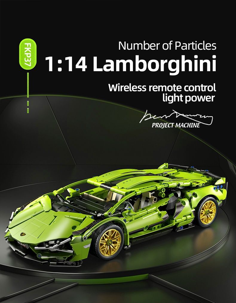 Конструктор Technic Lamborghini Sian FKP 1280 деталей с радиоуправлени