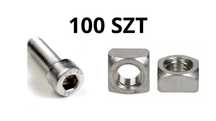 Zestaw 100szt śruba M8X25 z nakrętkami