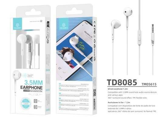 Auriculares In Ear Com Cabo E Microfone