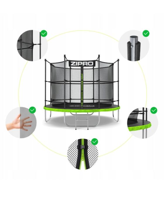 Садовий батут Zipro 312 см FT10 304-312 сітка внутрішня