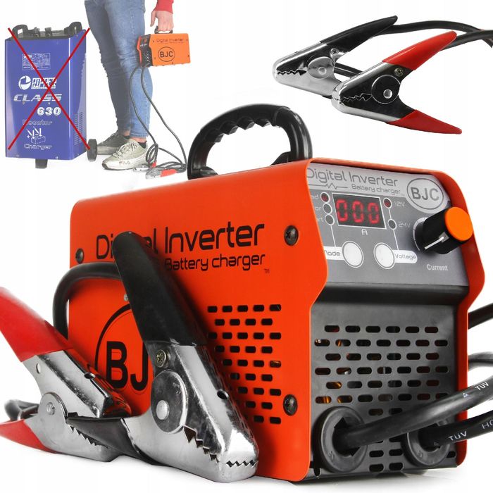 Prostownik Inwertorowy 12V 24V Rozruch Ładowarka