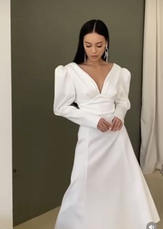 Сукня біла весільна, на розпис