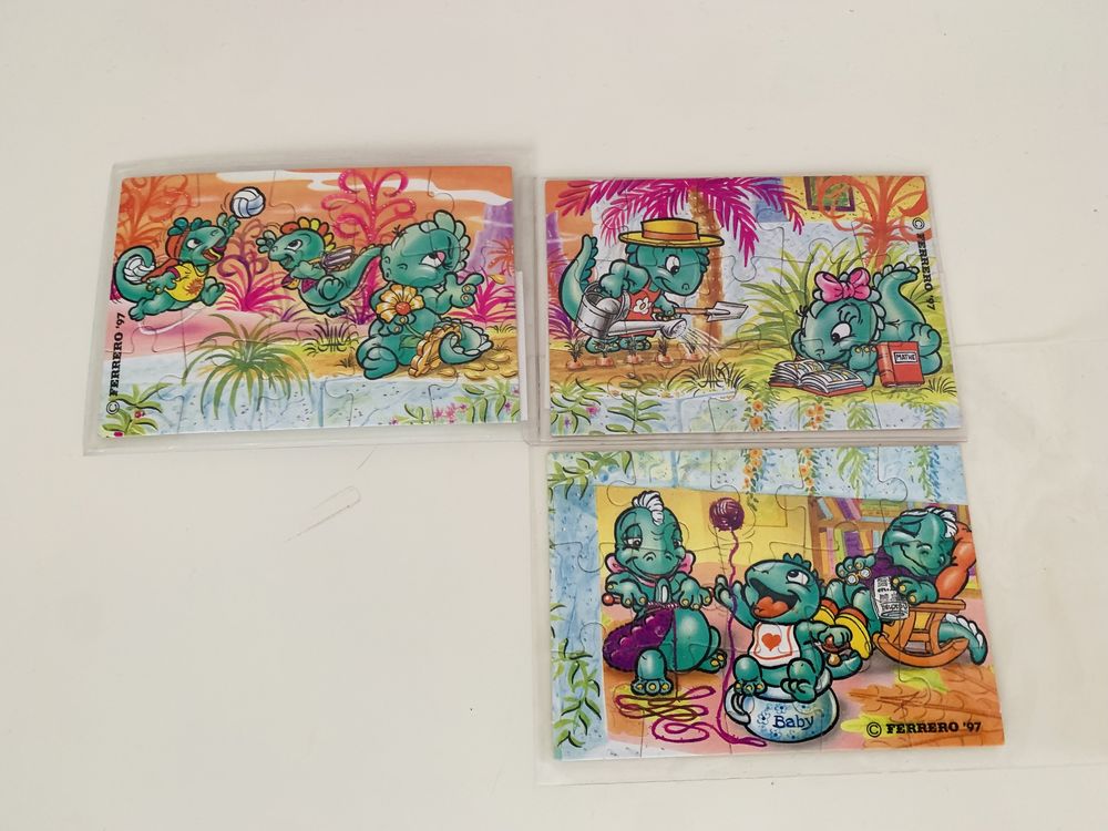 Kinder niespodzianka puzzle Dapsy Dino Family, Dinozaury vintage 1997