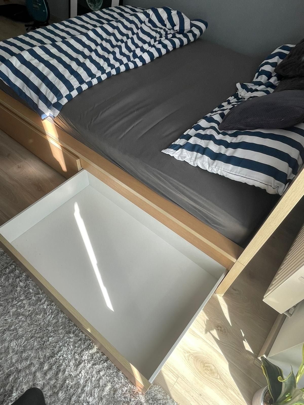 Łóżko IKEA MALM Okleina dębowa