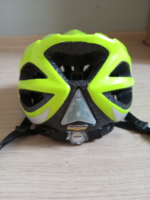 Kask rowerowy Alpina 50-55, dziecięcy, lampka z tyłu, bdb
