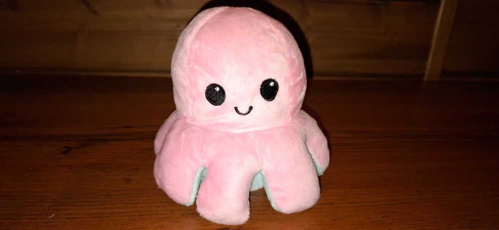 Maskotka - Pluszak - Ośmiornica - Dwustronna - Wesoła / Smutna - 15 cm
