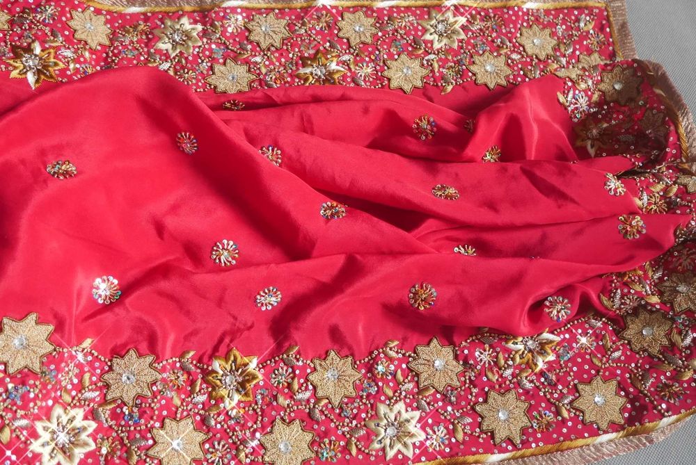 Сари индийское шелк свадебное